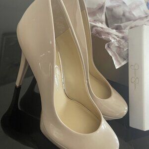Biege high heels (new) size 7